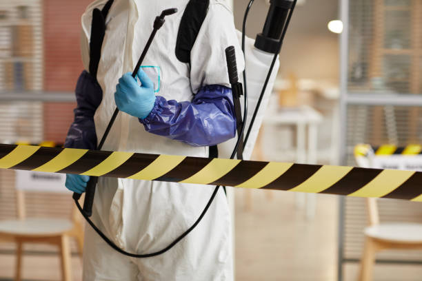 Professional Biohazard Cleanup technician working in Tilden, IL